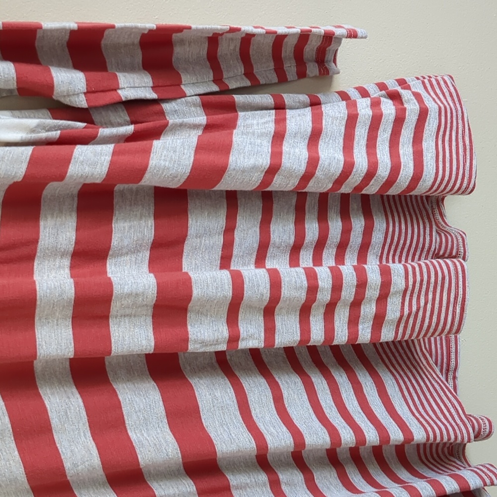 Medium Puella Striped Long Sleeve Darcy Swing Tunic Red & Tan Anthropologie - Picture 10 of 15